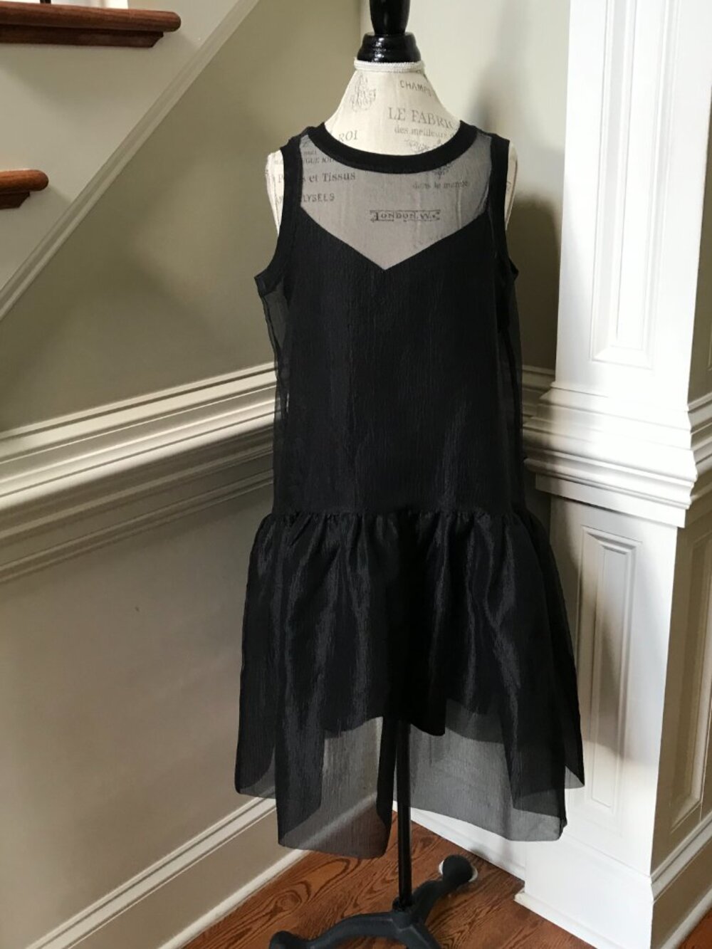 Cynthia Rowley Black Sleeveless Sheer-Panel Mini Dress - Picture 3 of 10